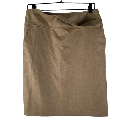 NEW Escada Womens Pencil Skirt Pockets Wool Blend Beige $690 EU 36 US 6